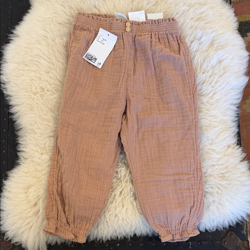 New H&M Gauze muslin pants 18-24 months